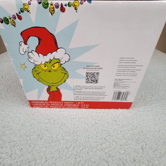 Grinch Santa Christmas Decoration Indoor 1.6ft Animatronic Present Grabber - Picture 4 of 7